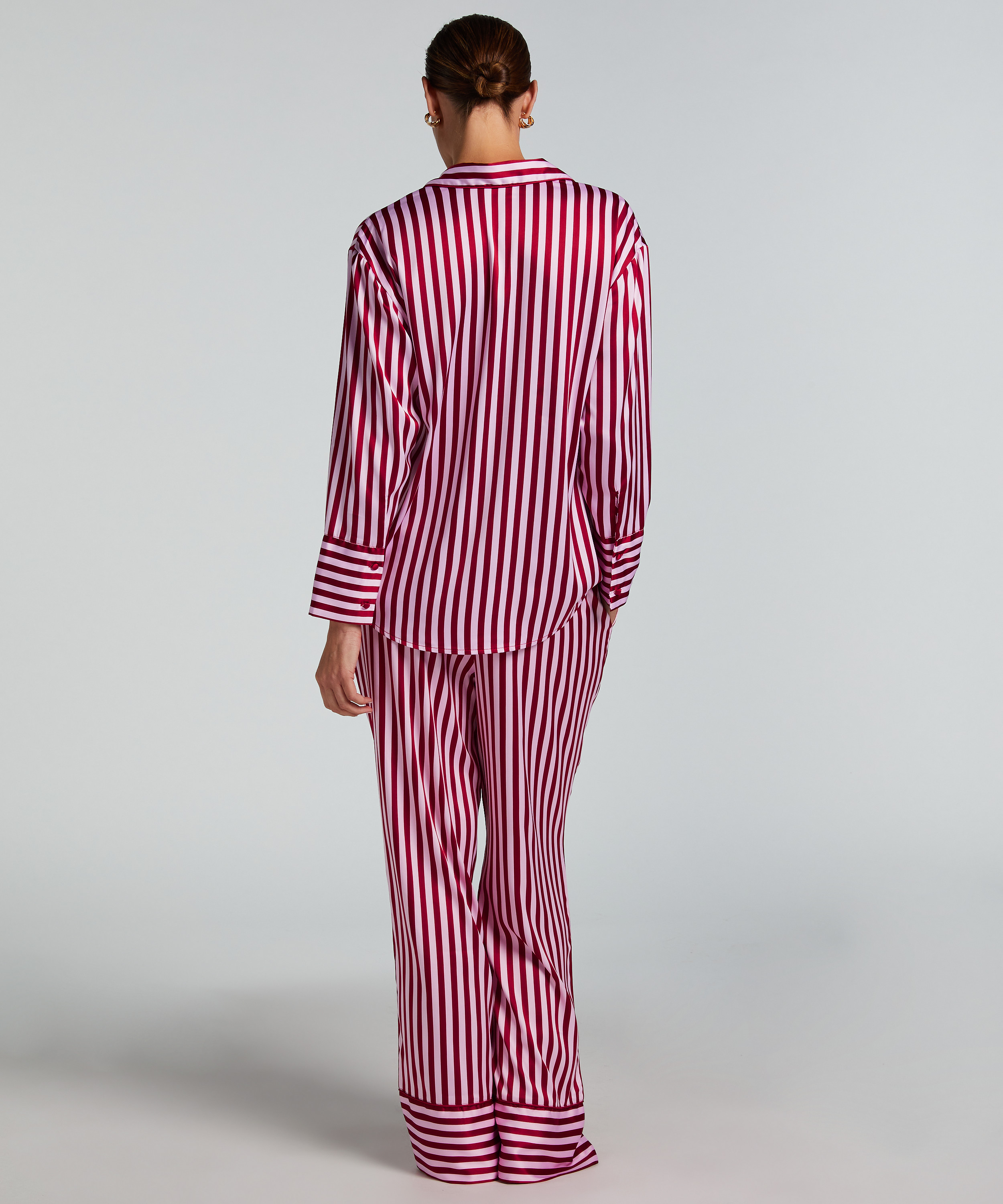 Langermet jakke i sateng, Rosa, main