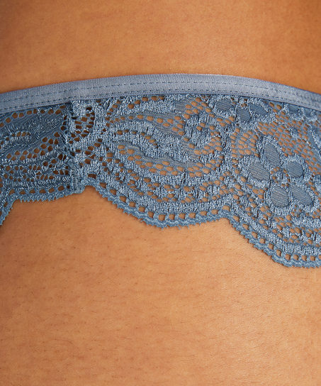 Slip brésilien jambe haute, Blå