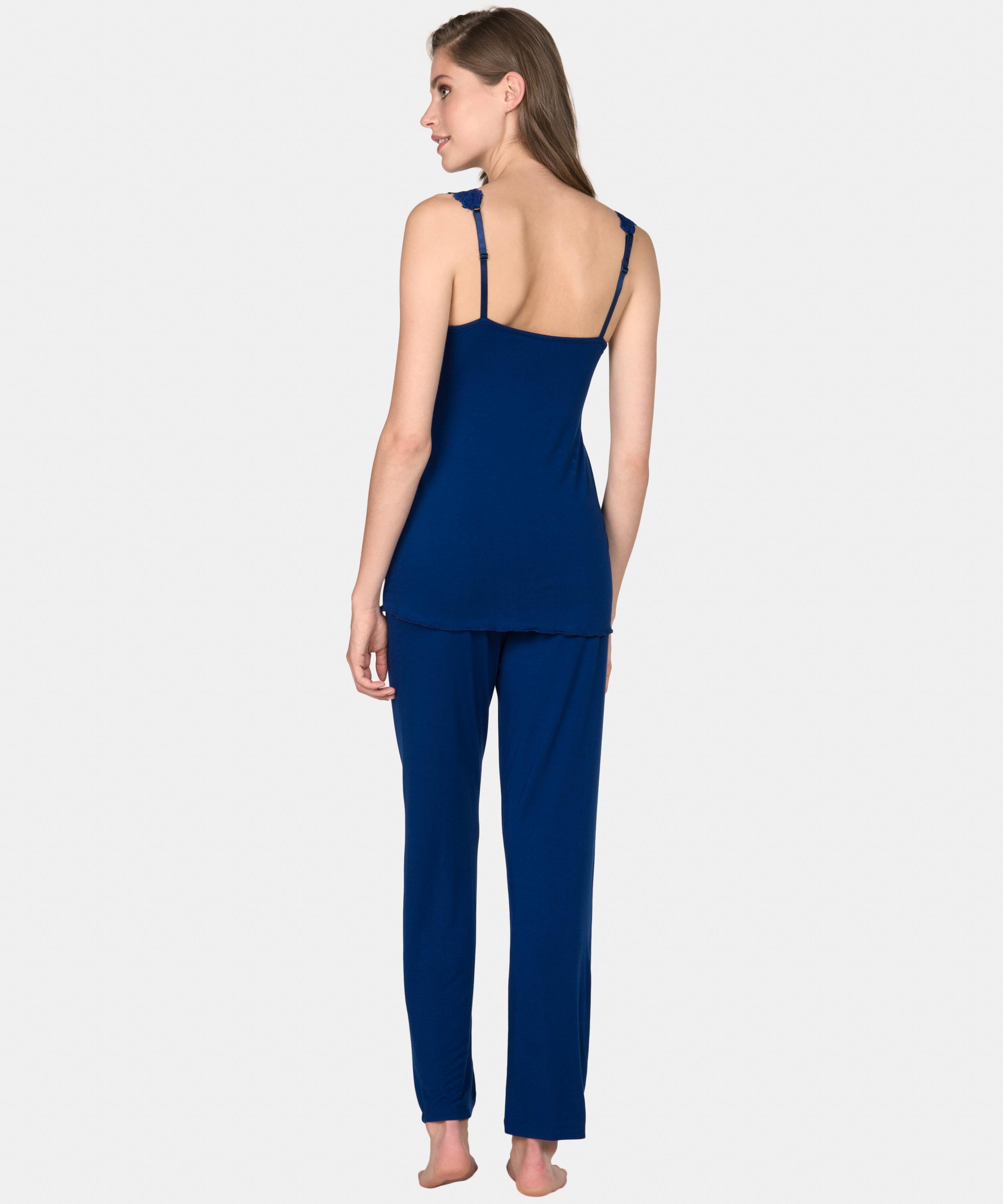 Modal pyjamassett i blonde, Bl&aring;, main