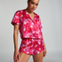 Pyjamasshorts i sateng, Rosa