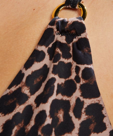 Leopard badedrakt, Beige