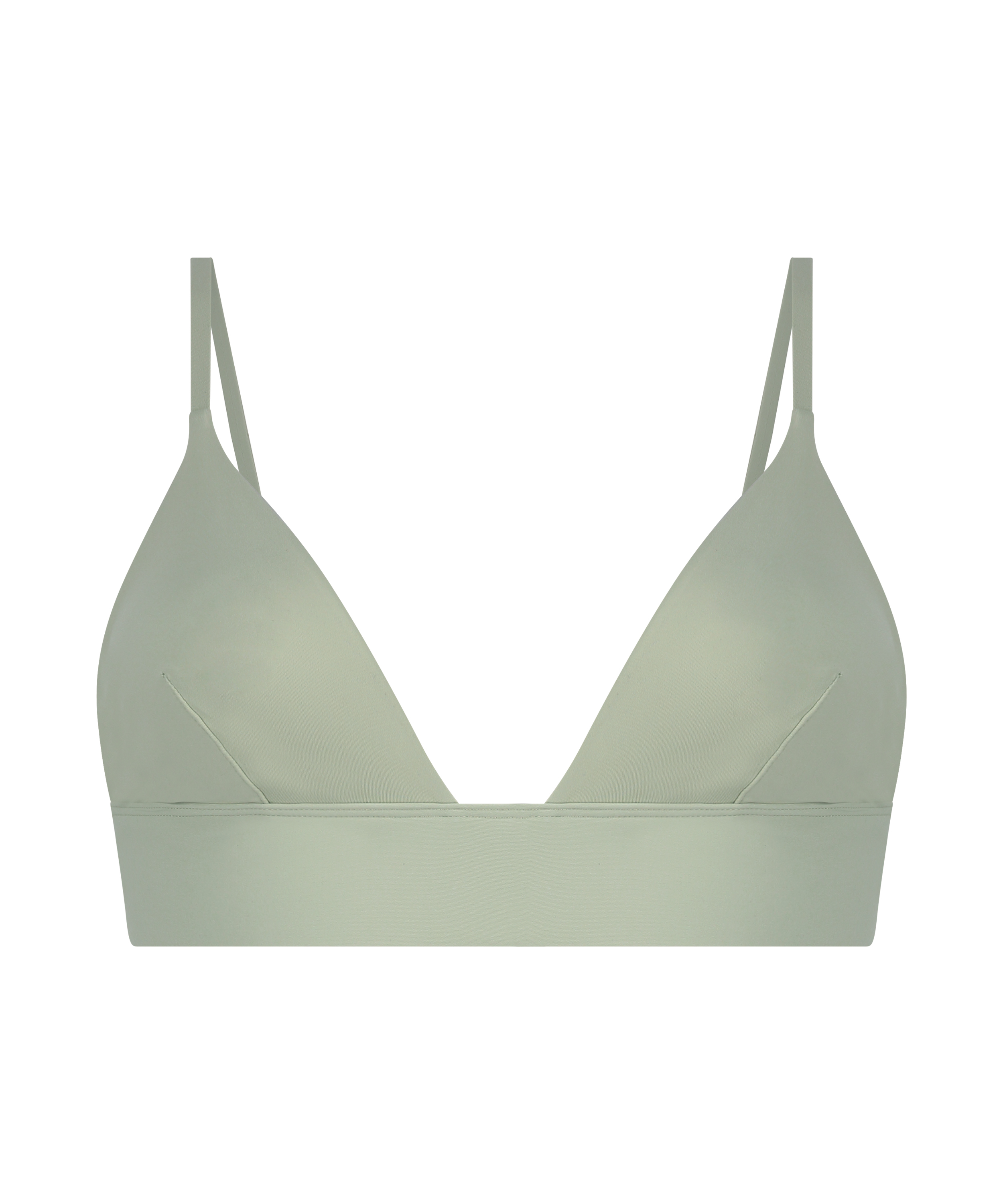 Triangle Bralette Smooth, Grønn, main