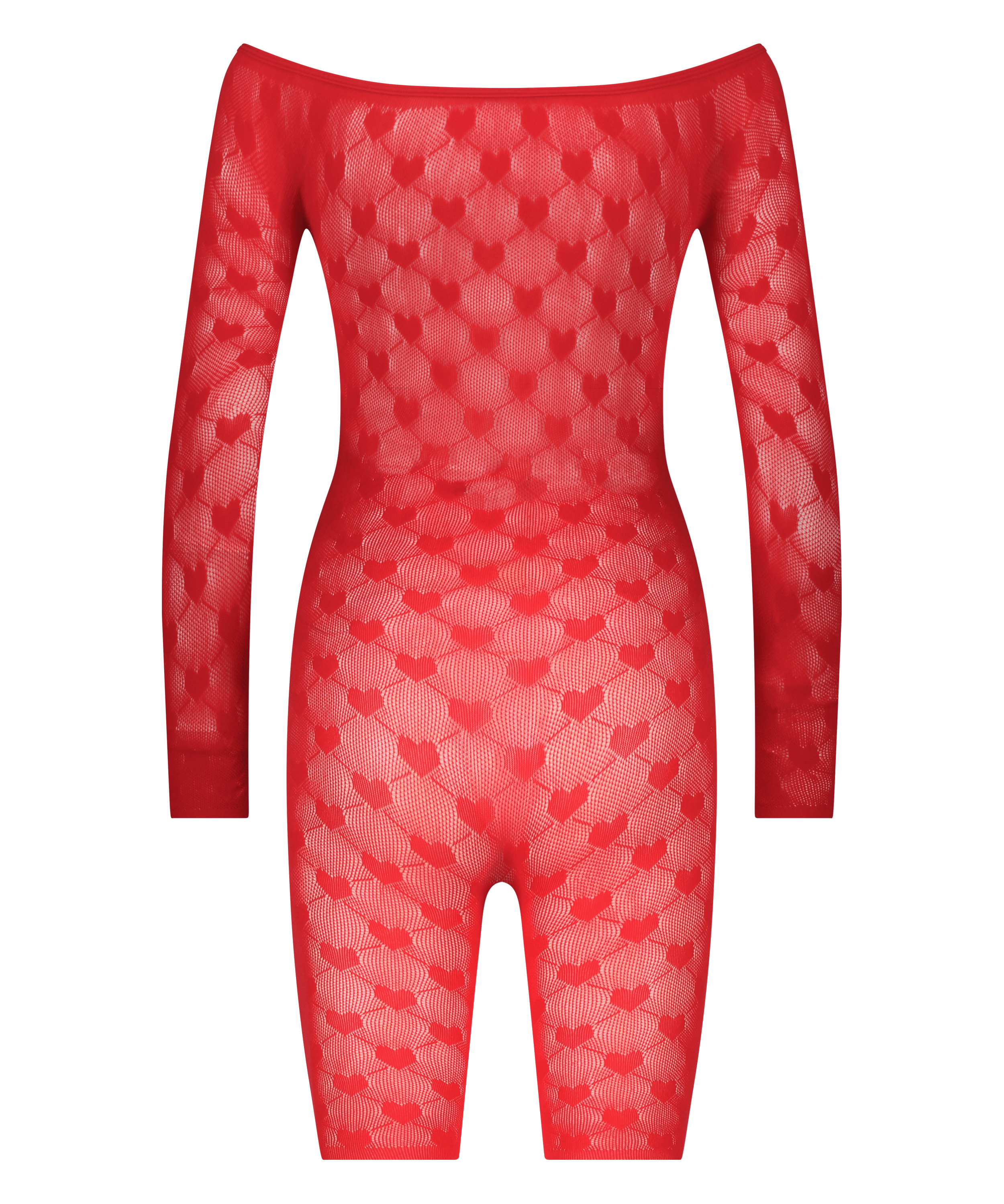 Private playsuit med hjerter, R&oslash;d, main