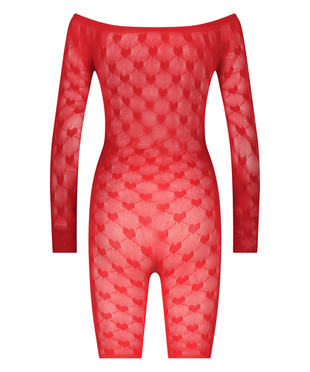 Private playsuit med hjerter, R&oslash;d