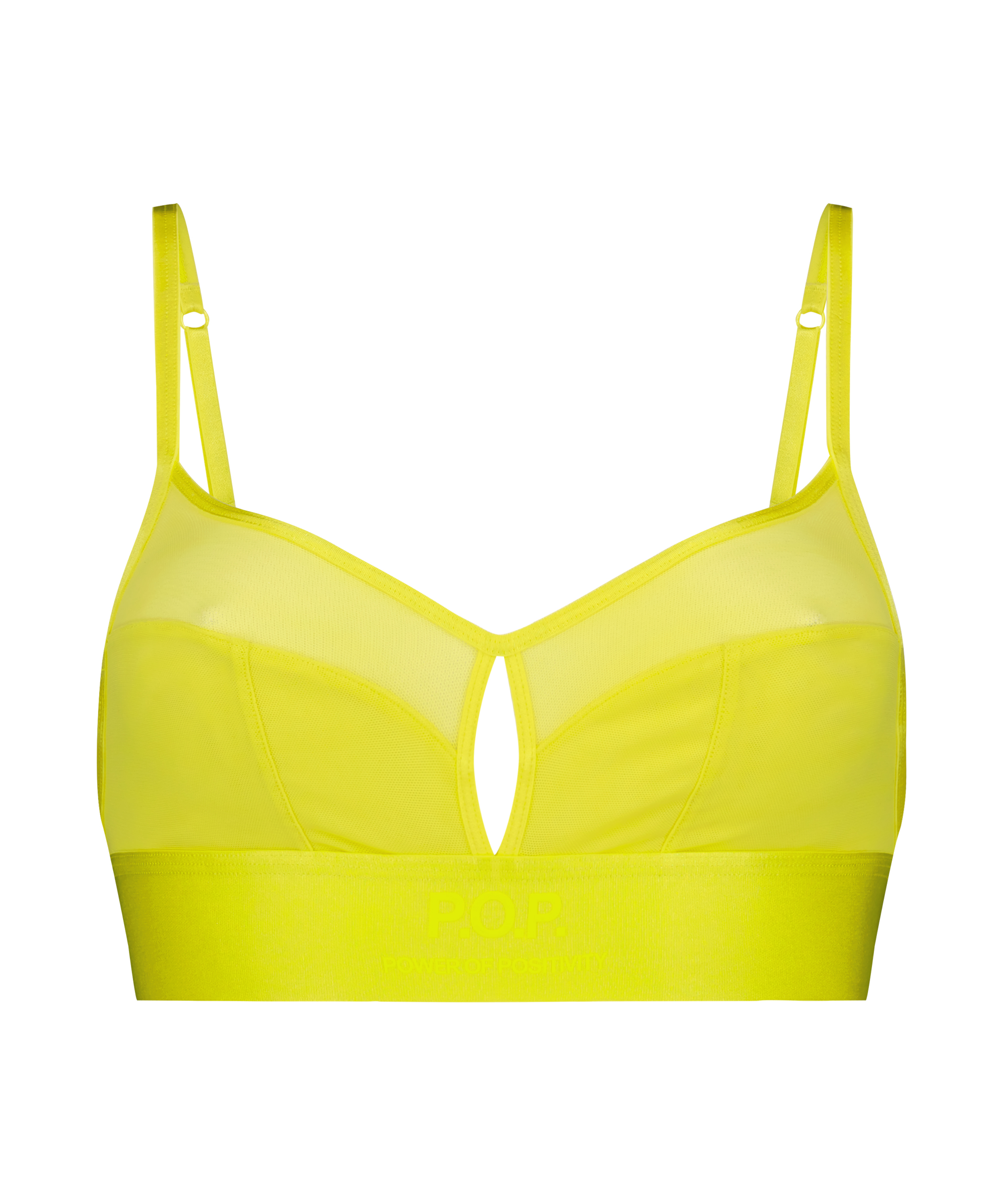 Bralette Mesh Flexing, Gul, main