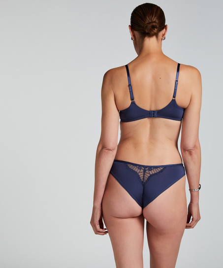 Ufôret bh med bøyle Pearlene, Blå