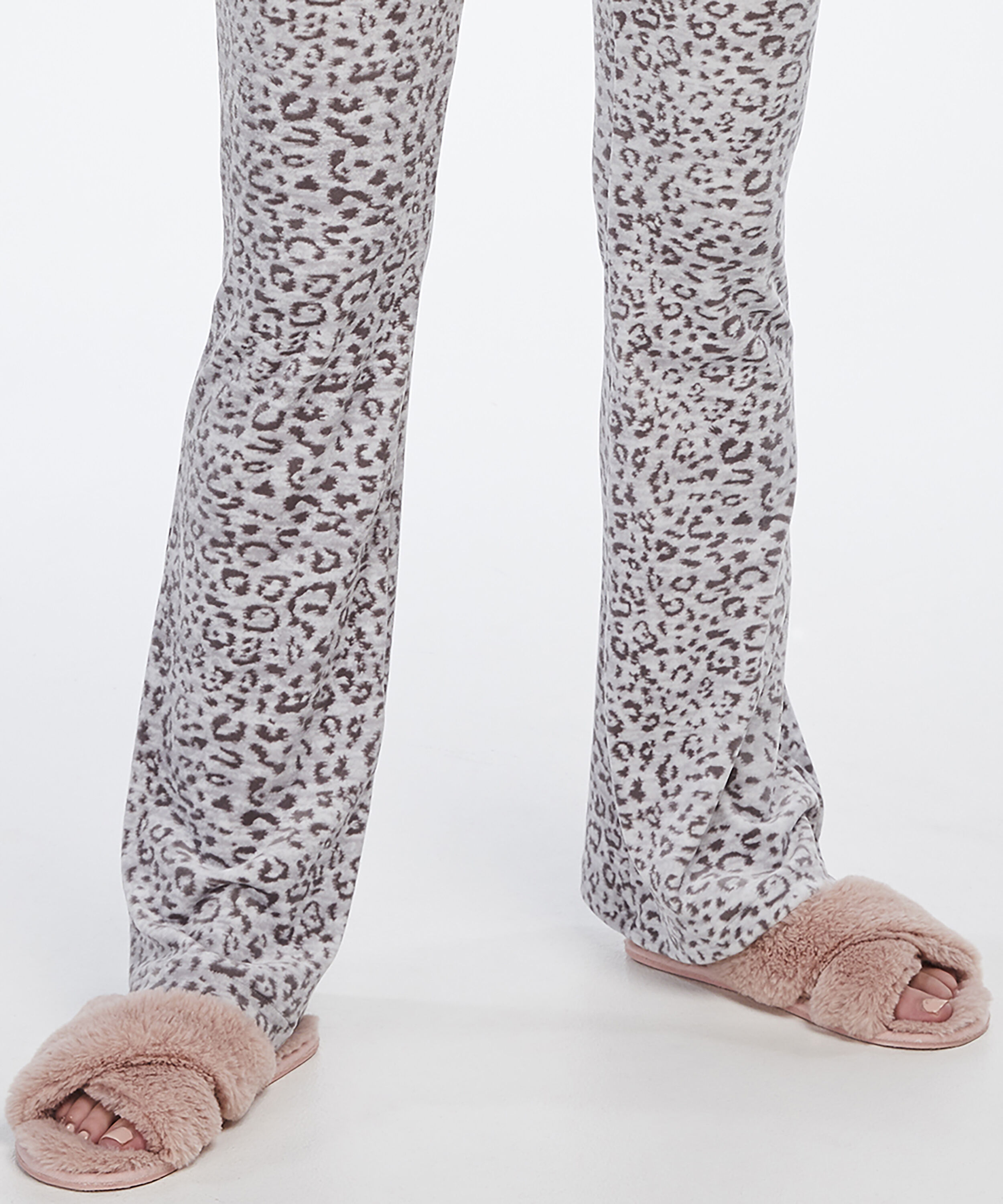 Fake Fur Crossed House slippers, Rosa