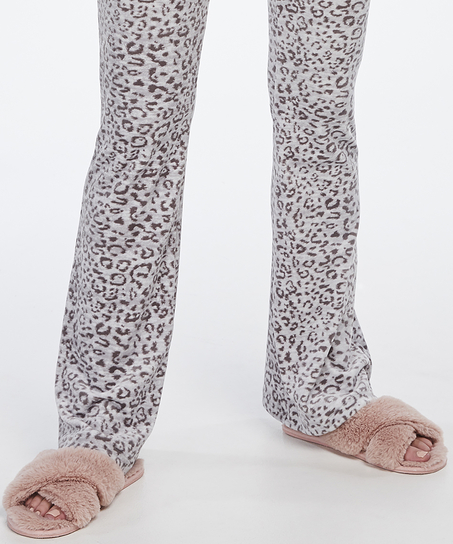 Fake Fur Crossed House slippers, Rosa