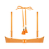 Bikinitopp Scallop Lurex, Oransje