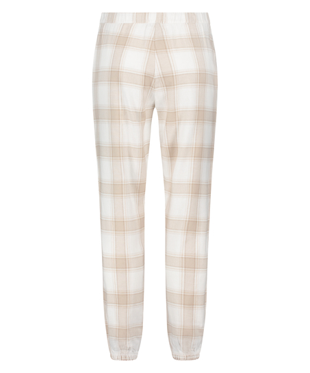 Flannel pysjamasbukse, Beige
