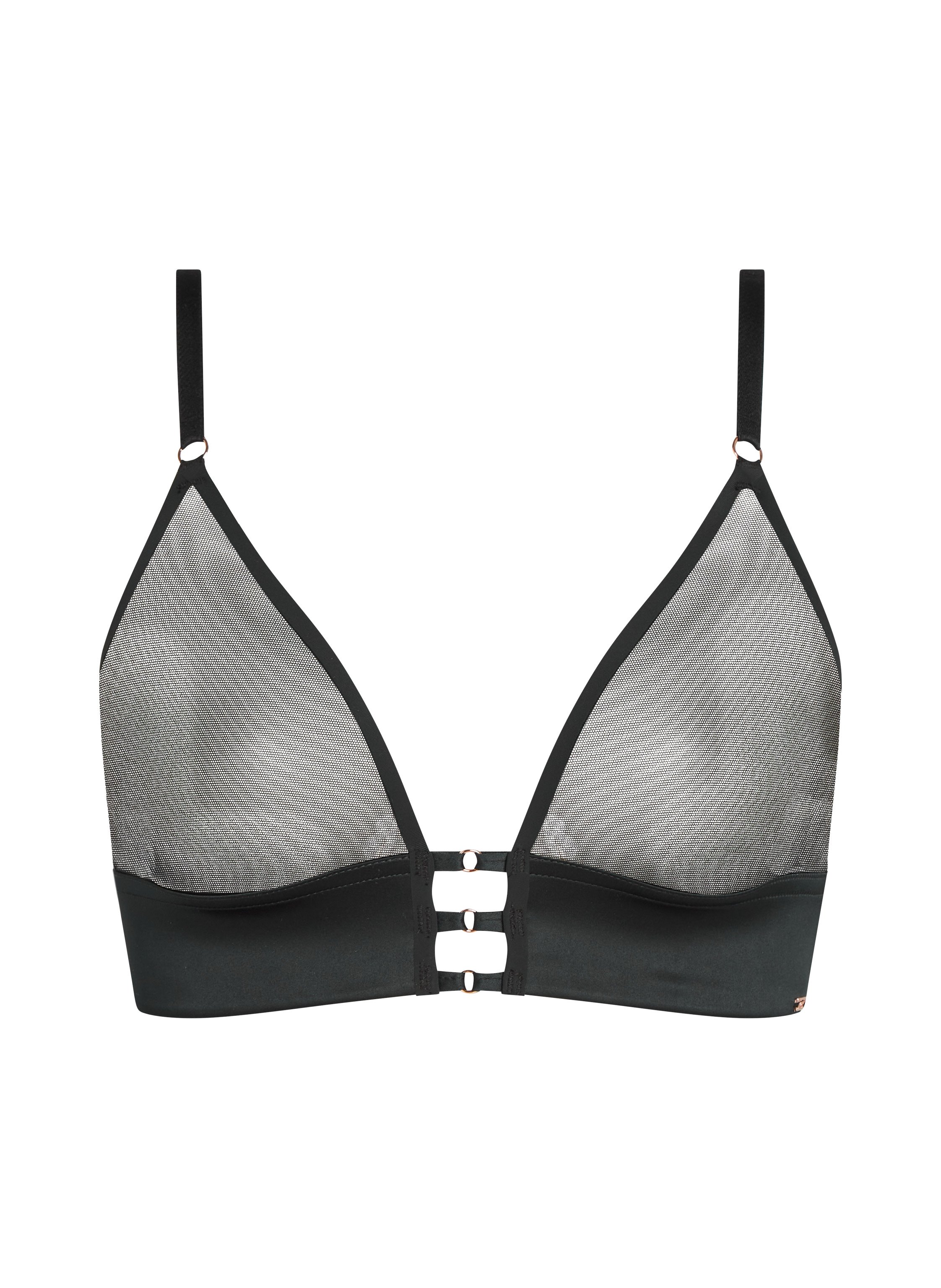 Bralette Mesh Essentials, Svart, main