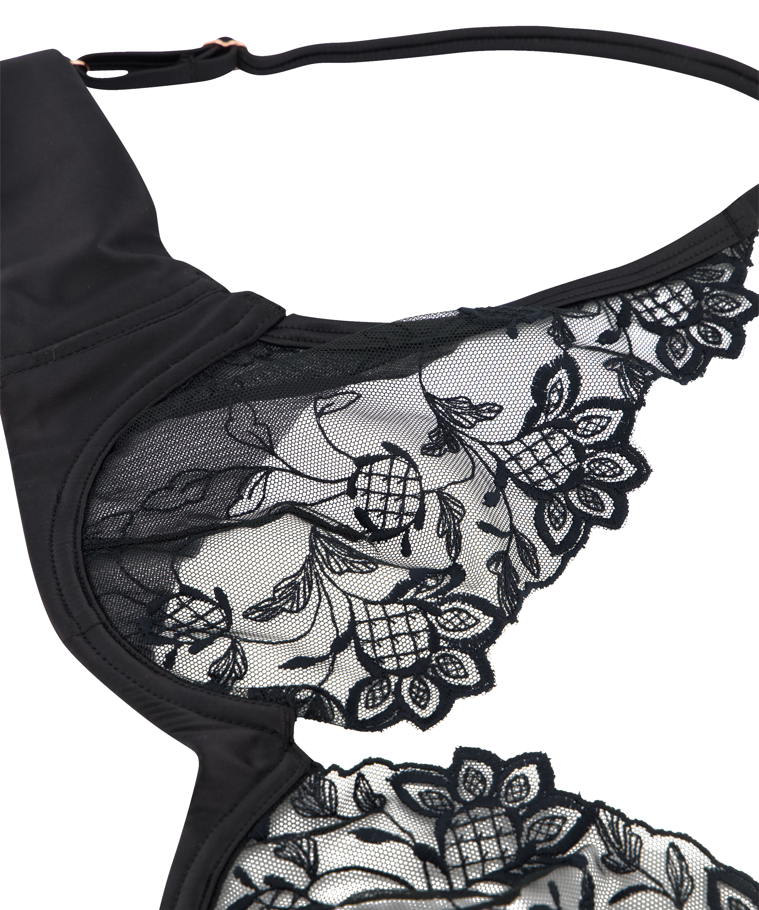 Upolstret BH med b&oslash;yle Inga, Svart, main
