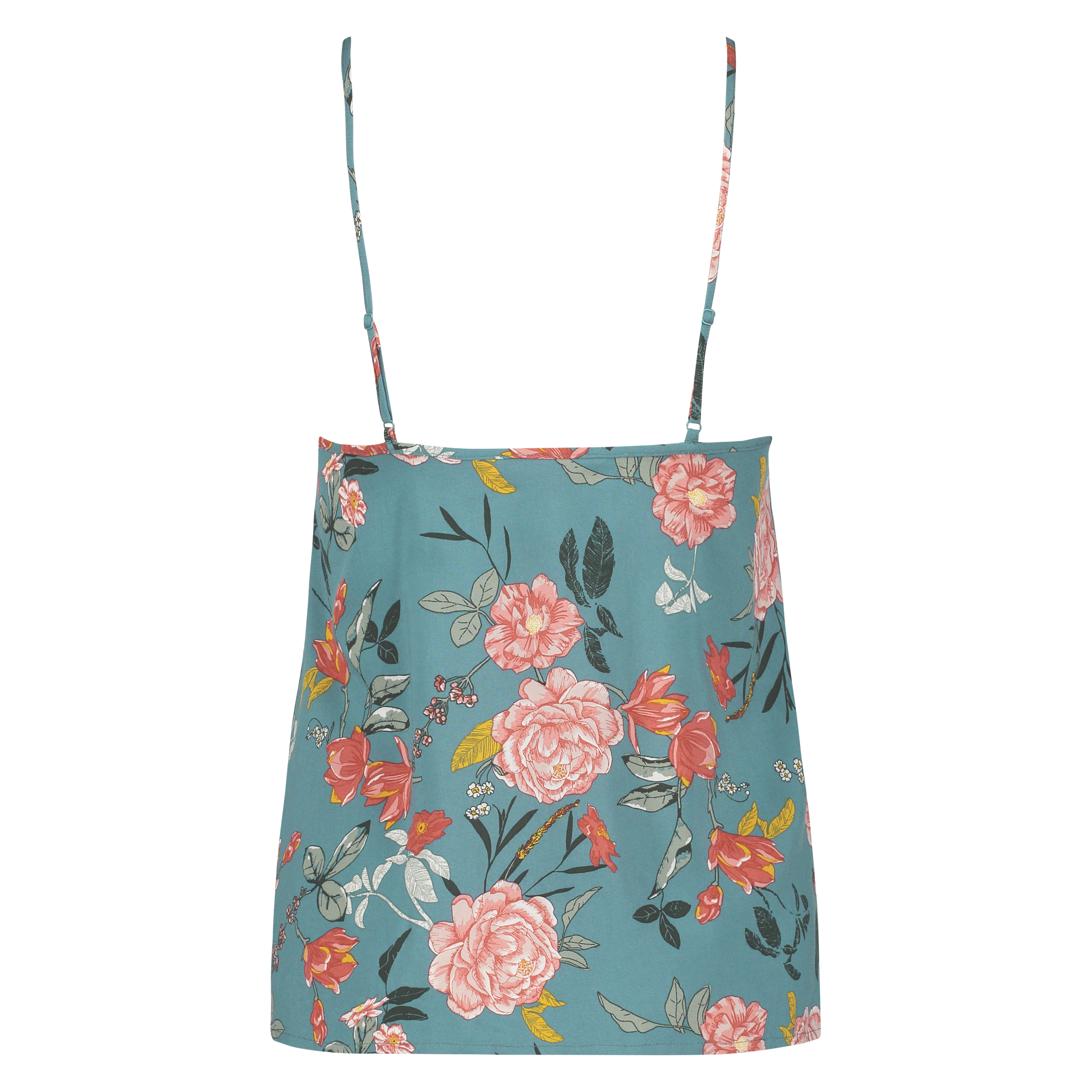 Woven Floral Cami Top, Gr&oslash;nn, main