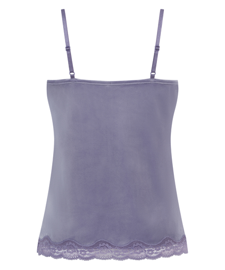 Cami-topp Velours Lace, Lilla