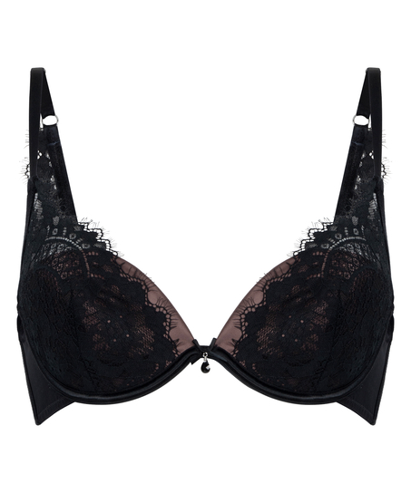 Vattert bh med bøyle Mirabella, Svart