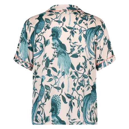 Woven pyjamasjakke korte ermer, Rosa