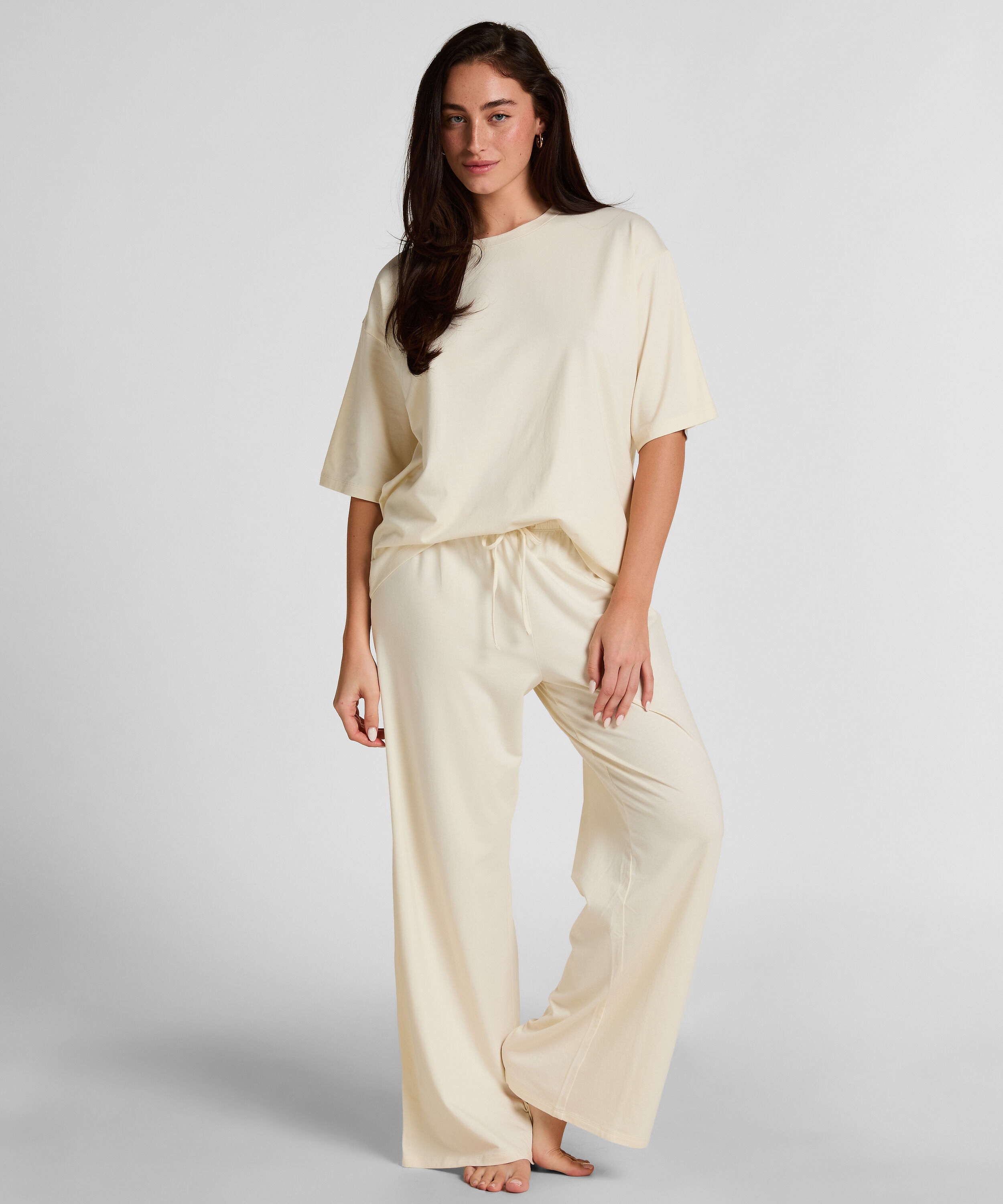 Pyjamas Bukse Loose, Hvit