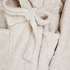 Fleece lang badekåpe, Beige