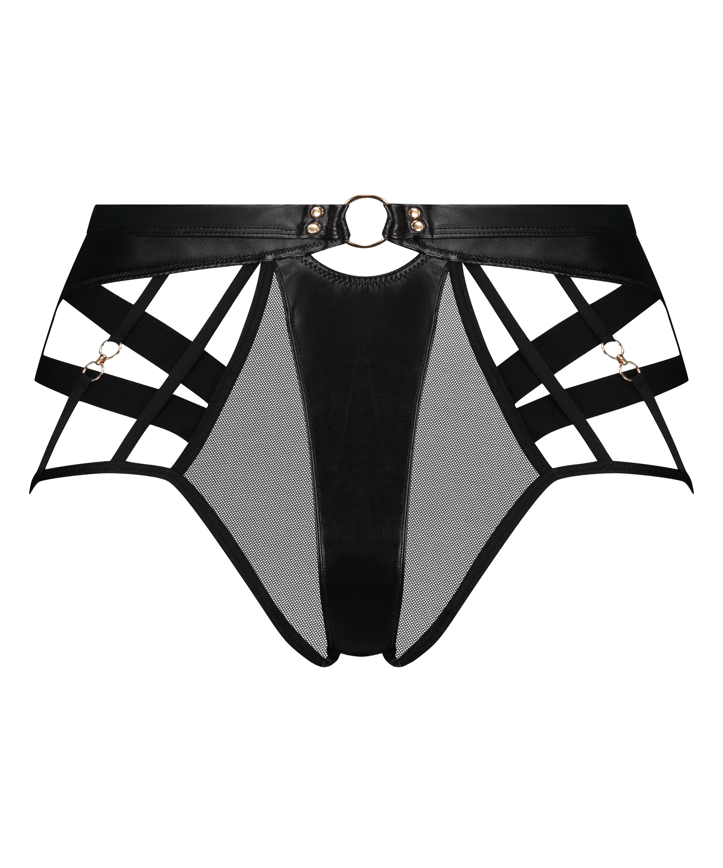 Faye high leg brasiliansk truse, Svart, main