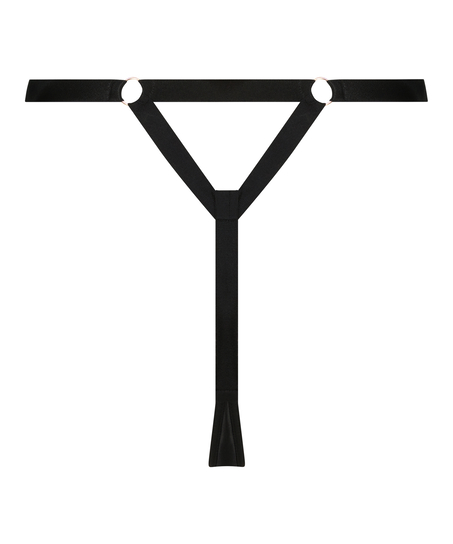 Tara stringtruse med h&oslash;yt snitt, Svart