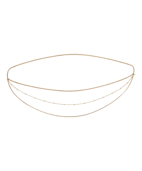 Hoftekjede med perle, Gul