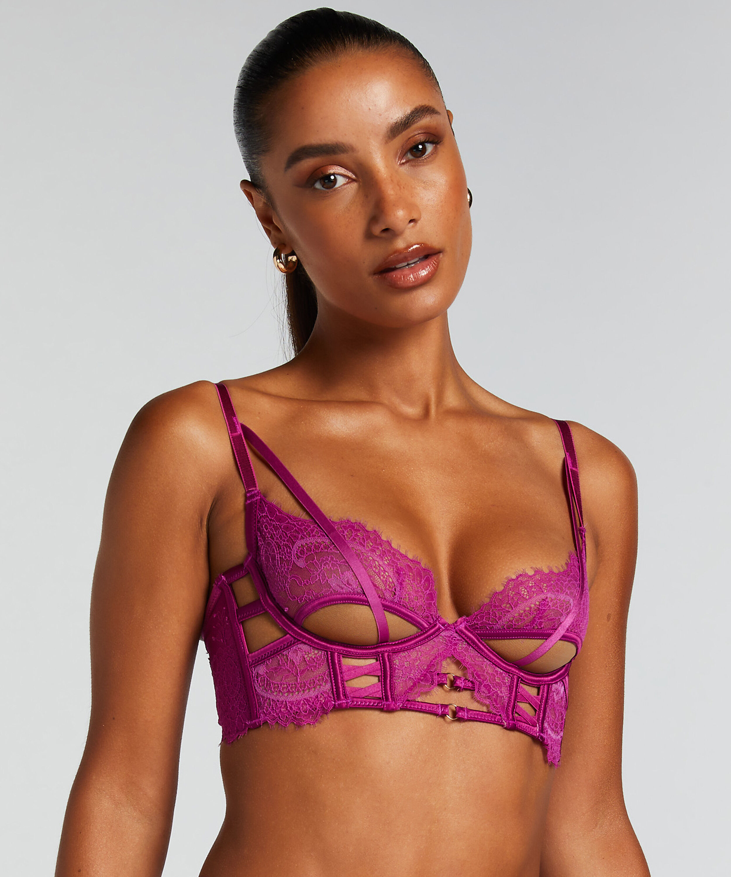 Ufôret BH med bøyle longline Monet, Lilla