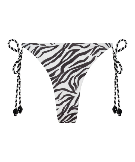 Cheeky Tanga Bikini Underdel Doha Zebra, Hvit