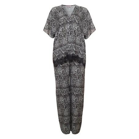 Kimono Macy lace print, Svart