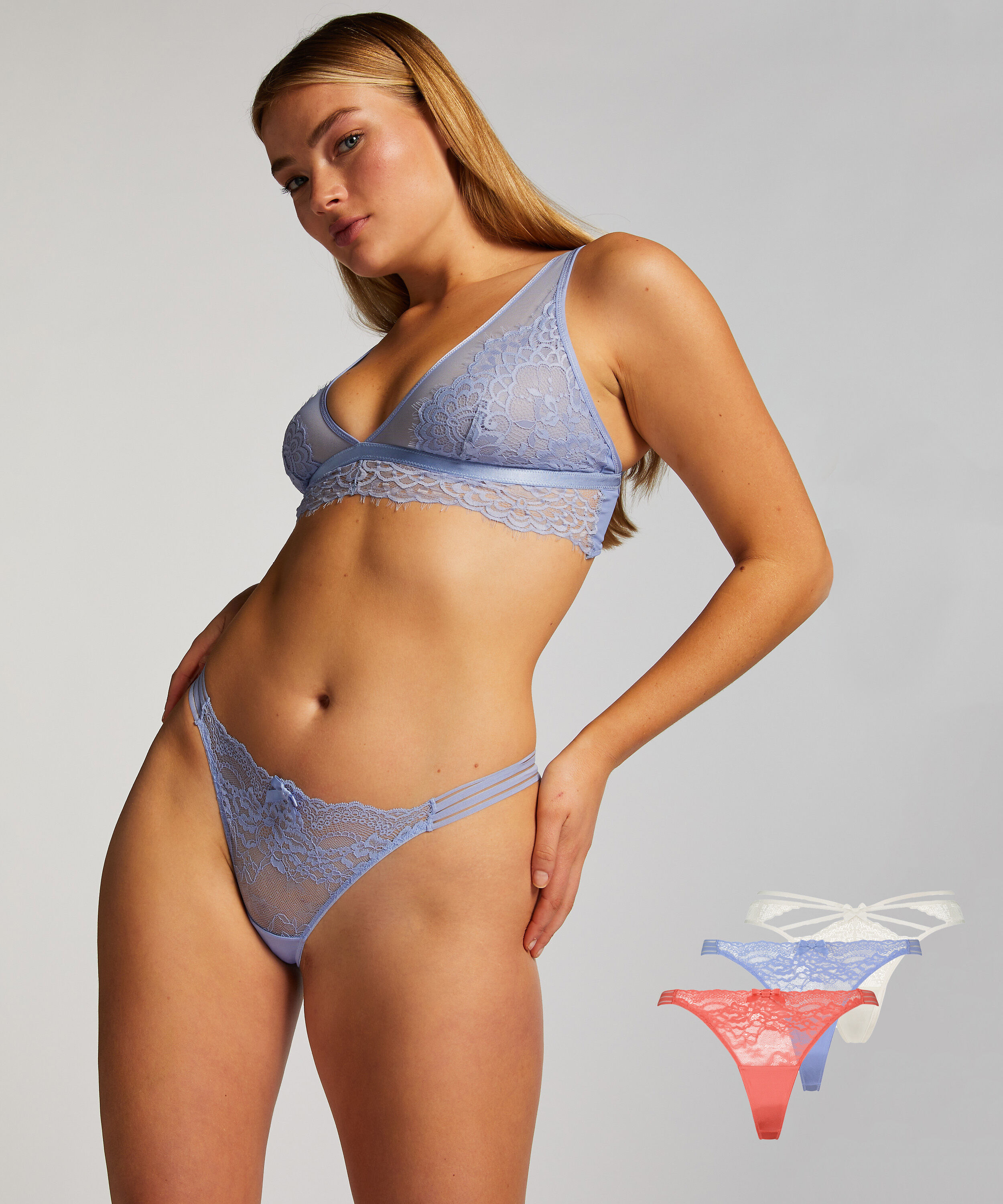 3-pakning med tanga, Rosa