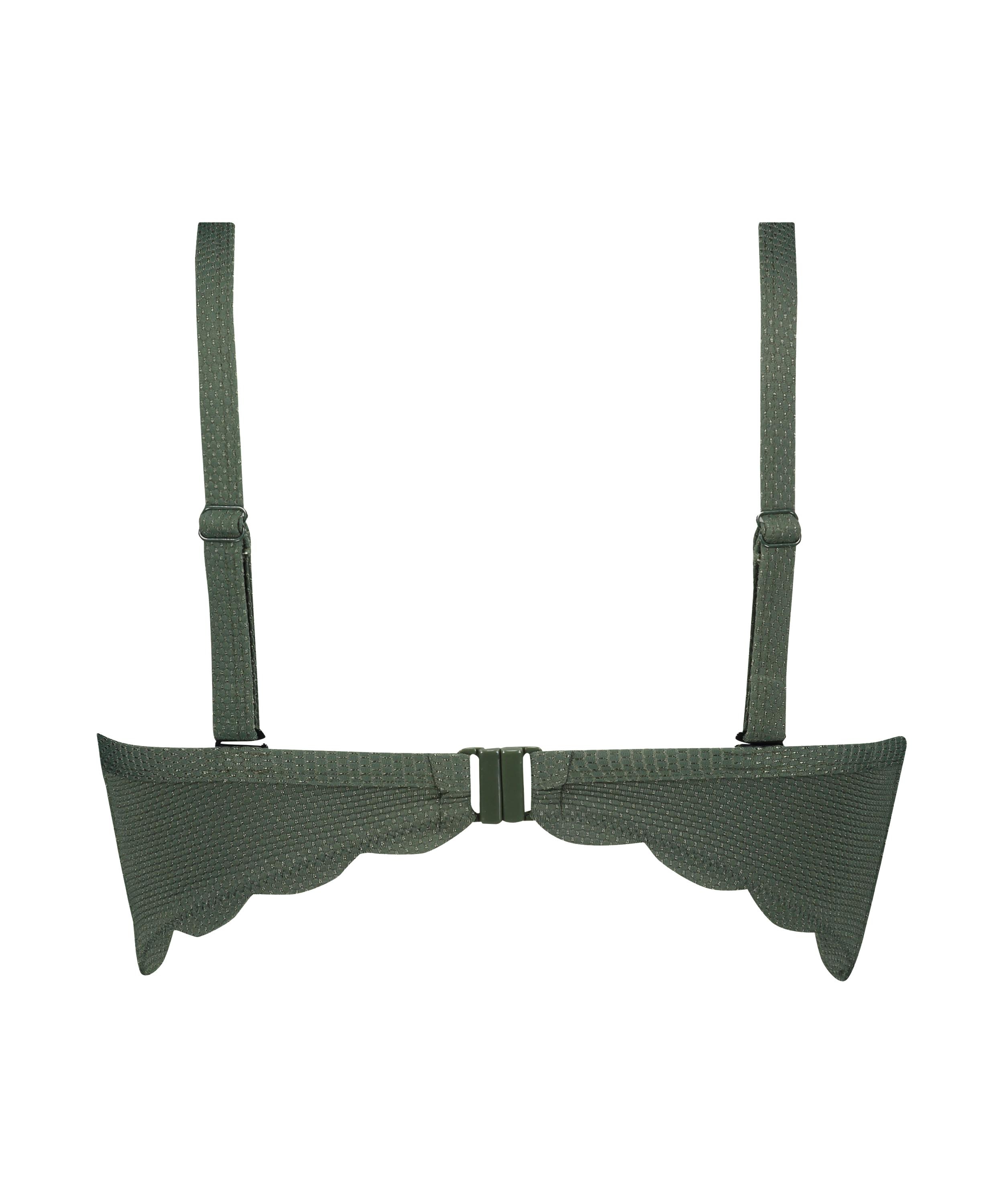 Polstret bikinitopp med spiler Scallop Glam, Gr&oslash;nn, main