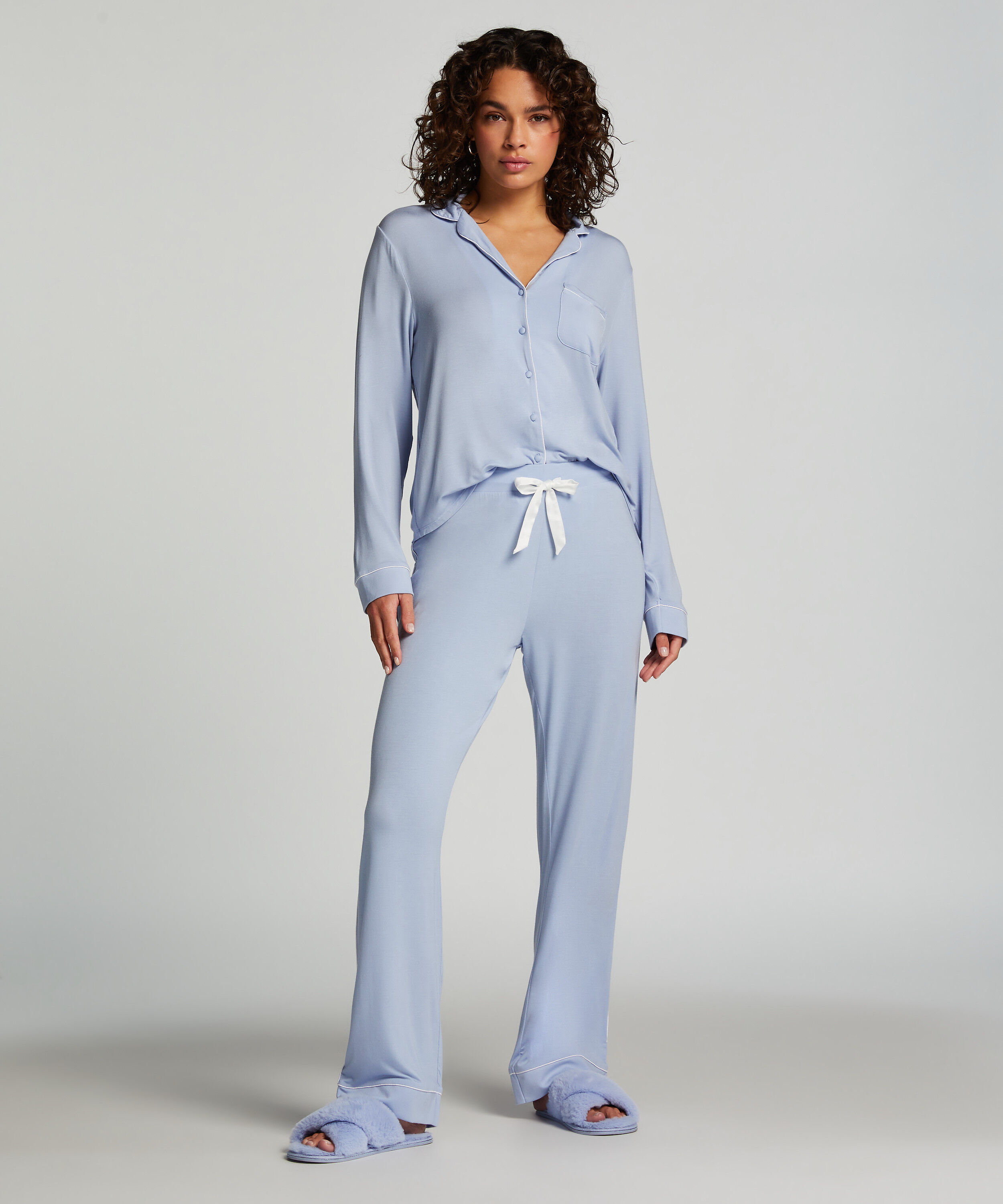 Essential bukser i jerseystoff, Blå Essential bukser i jerseystoff, Blå