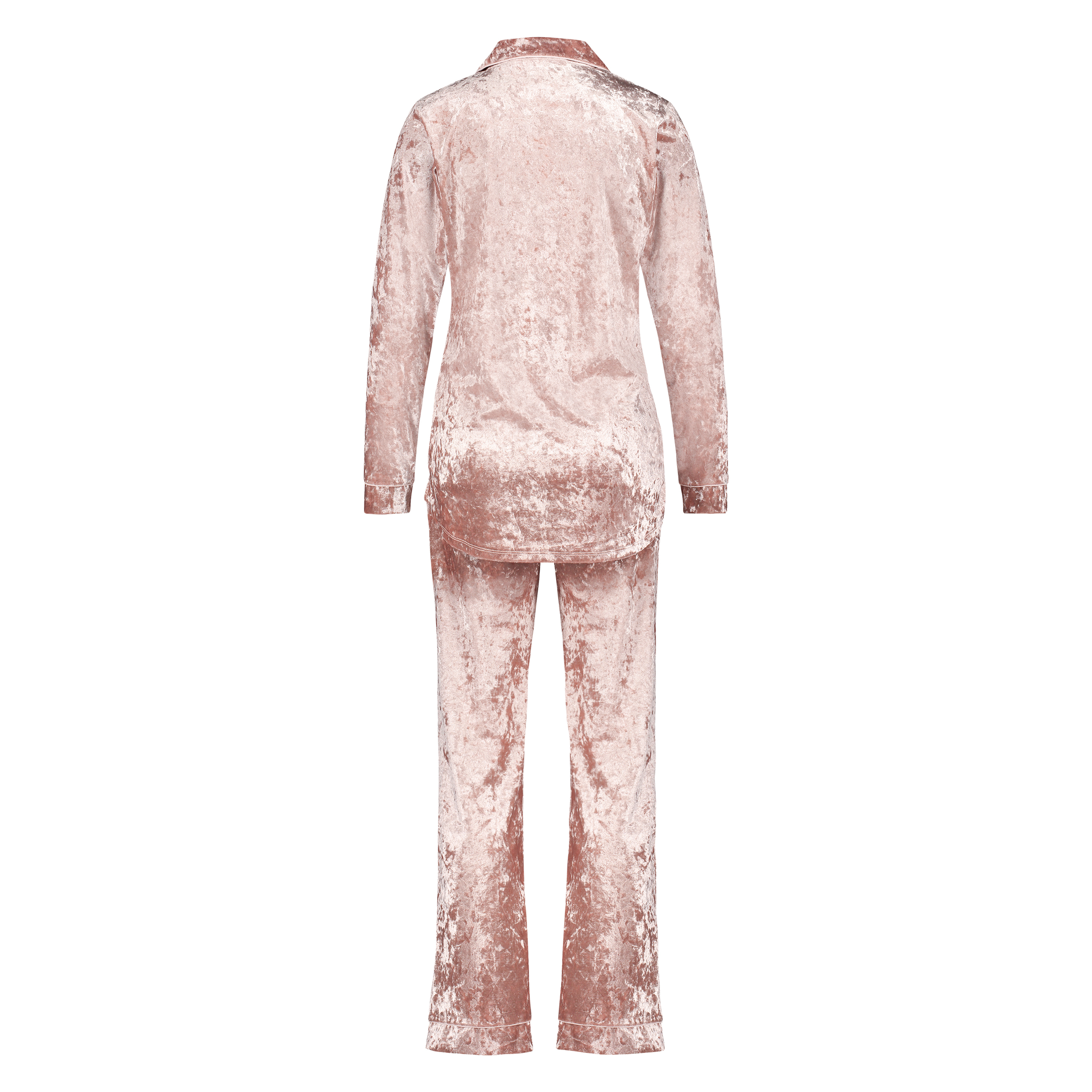 Boyfriend Crushed Velvet Pyjamas, Rosa, main