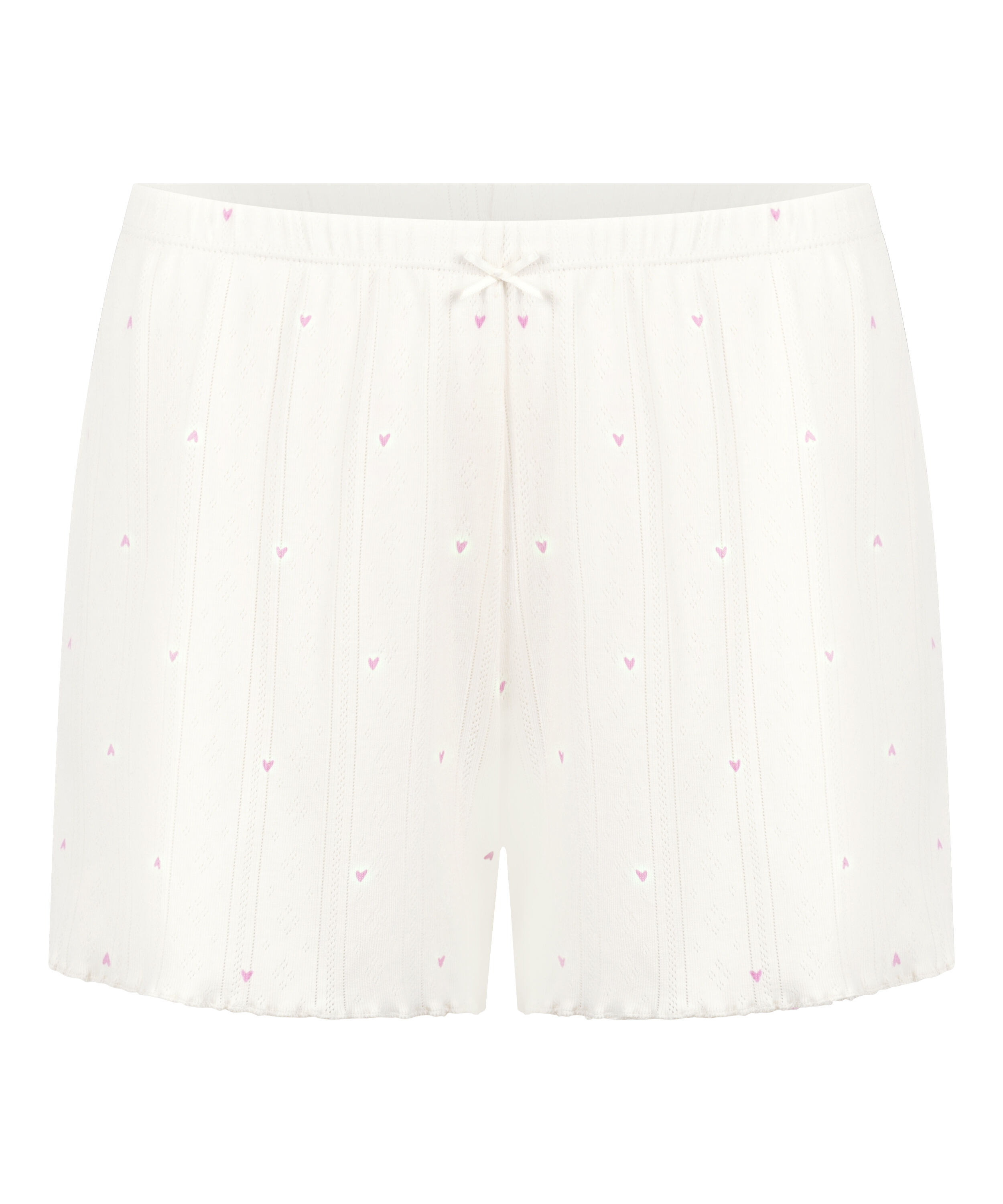Pointelle Short, Hvit