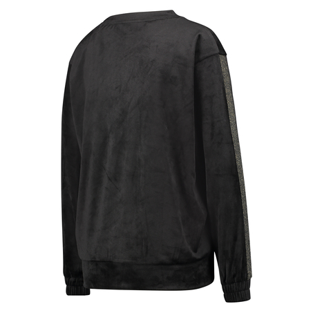 Velvet shimmer topp, Svart