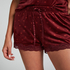 Velvet lace shorts, Lilla