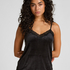 Cami-topp Velours Lace, Svart