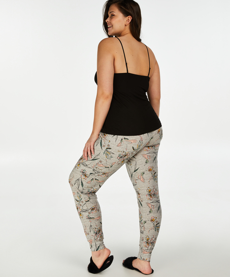 A-Line jersey cami-topp, Svart