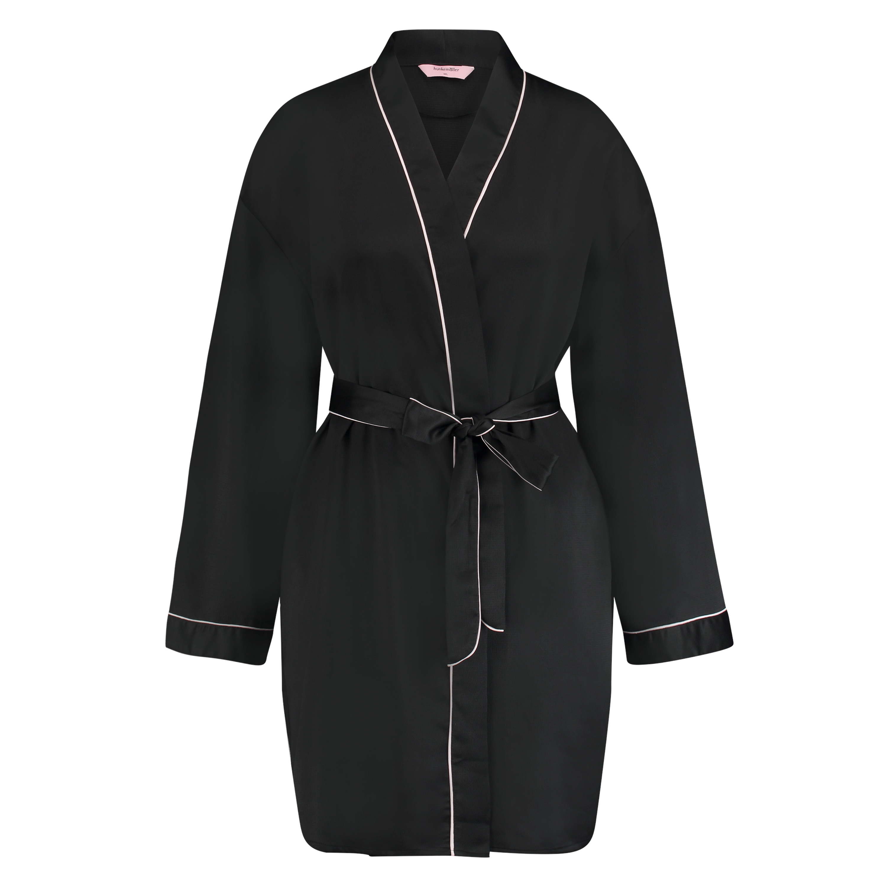 Satengkimono, Svart, main