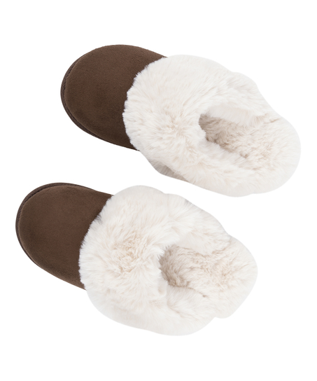 Betty Fake Fur Mule, Brun