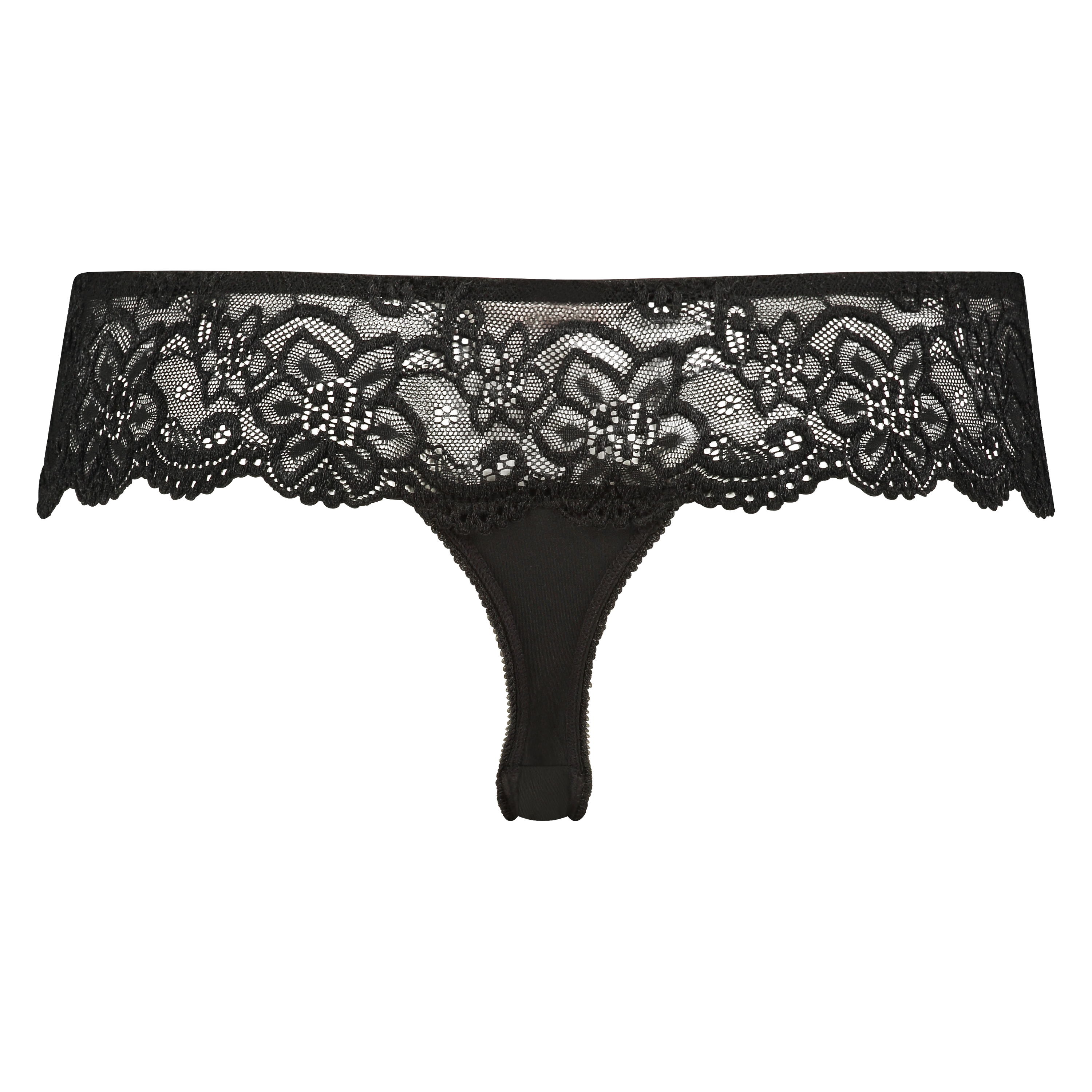 Lace Thong bokser, Svart, main