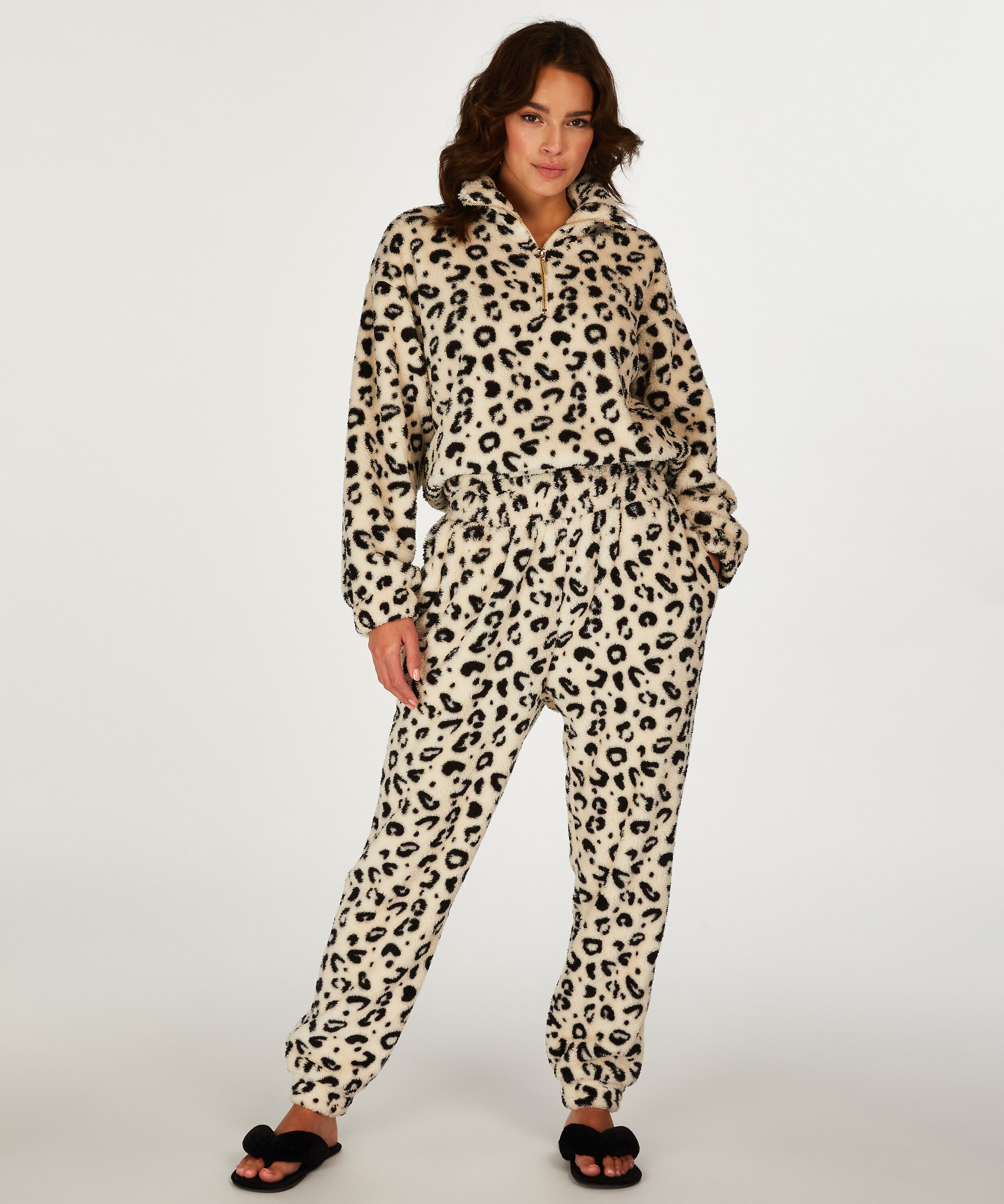 Fleece  joggebukse, Svart