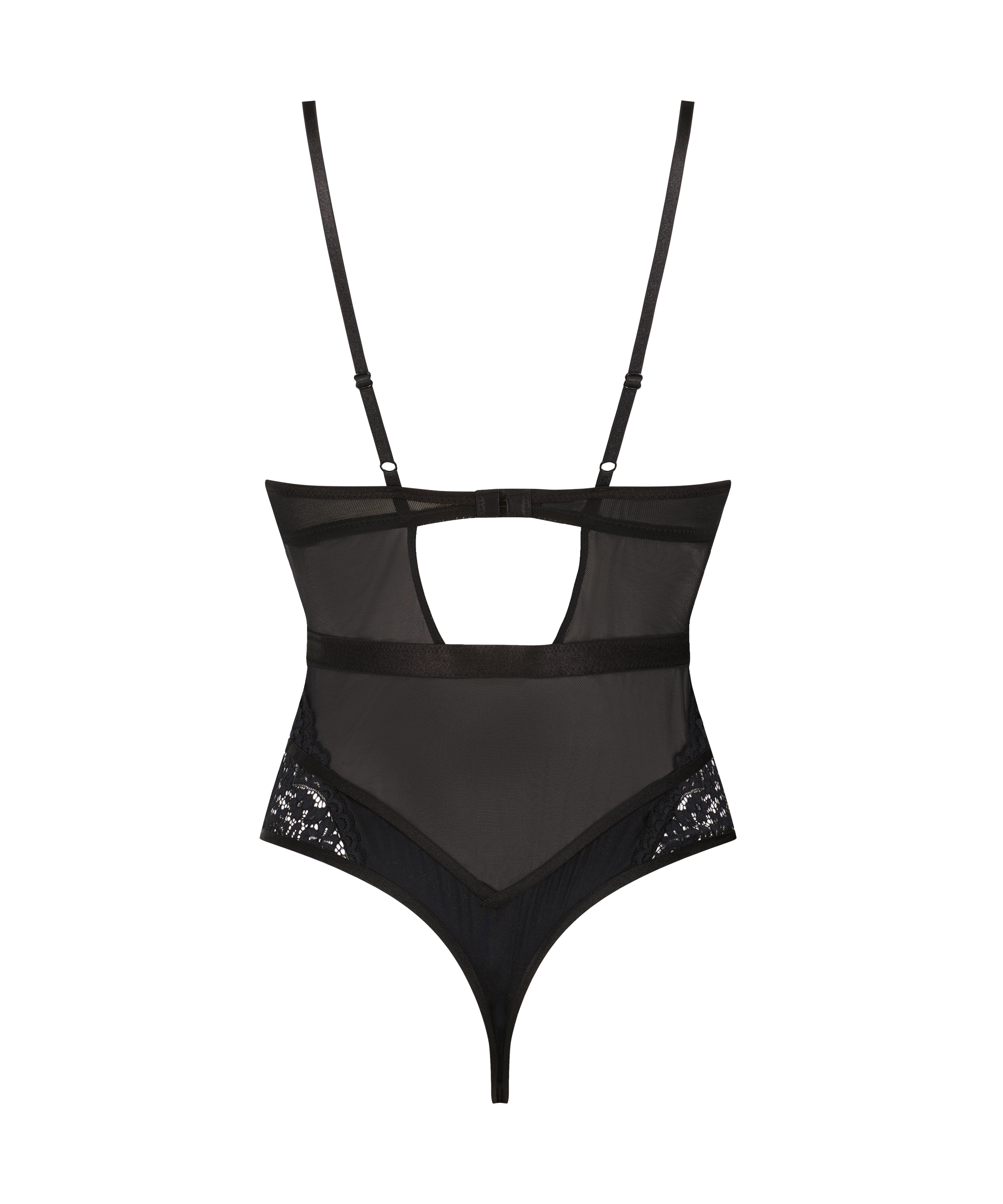 Rose body med spiler, Svart, main