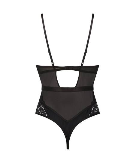 Rose body med spiler, Svart