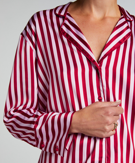 Langermet jakke i sateng, Rosa