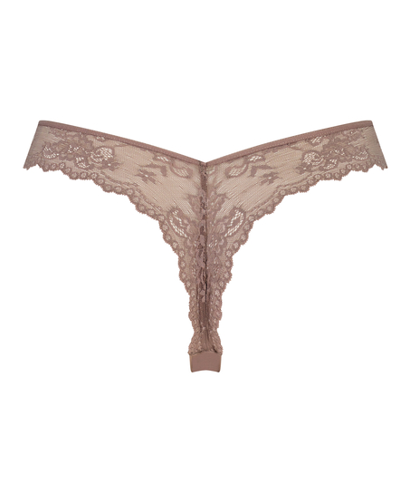 Invisible g-streng Lace Back, Brun