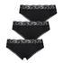3-pakning brazilian-shorts Dakota, Svart