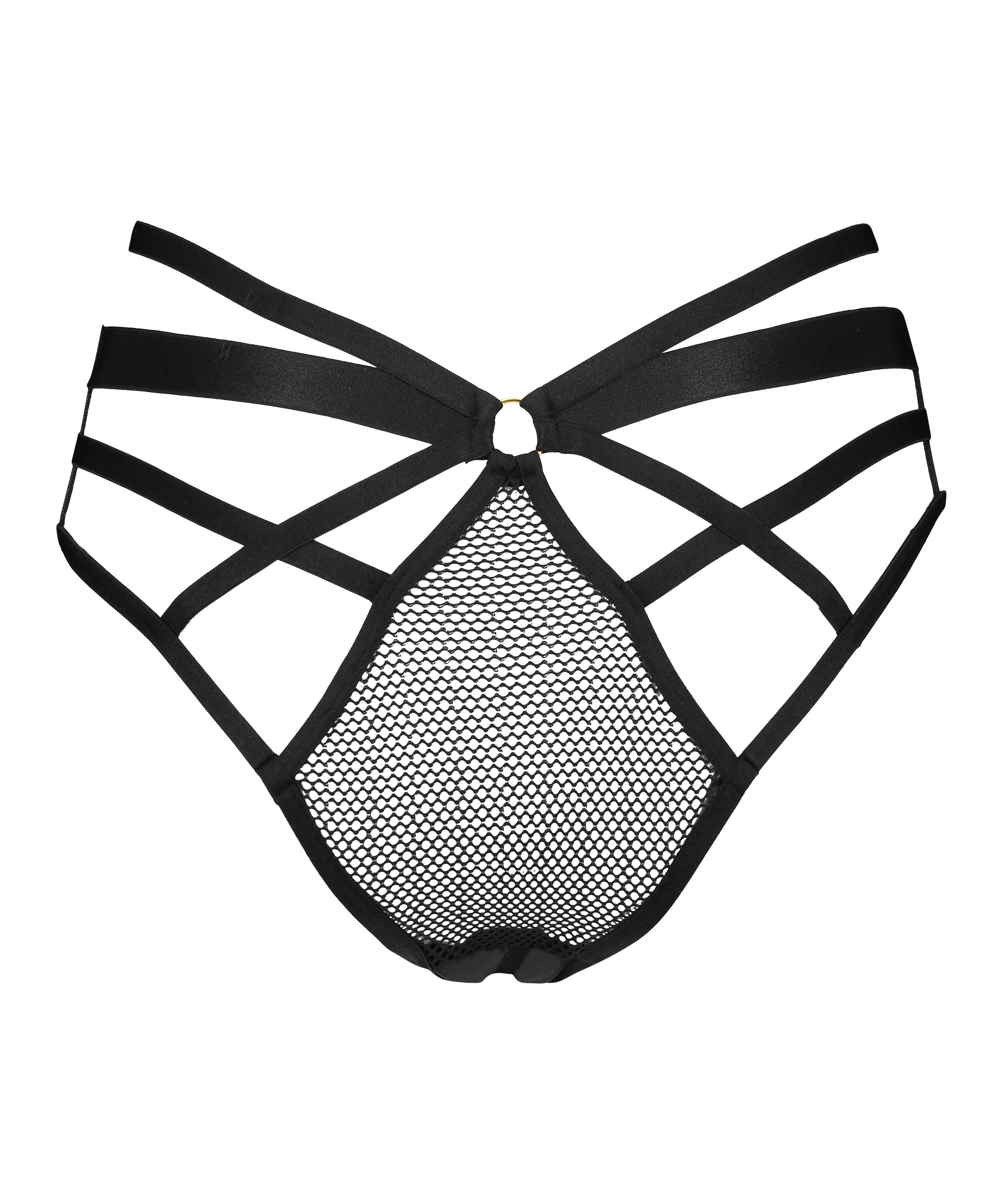 Sting brasiliansk truse med fransk &aring;pning, Svart, main