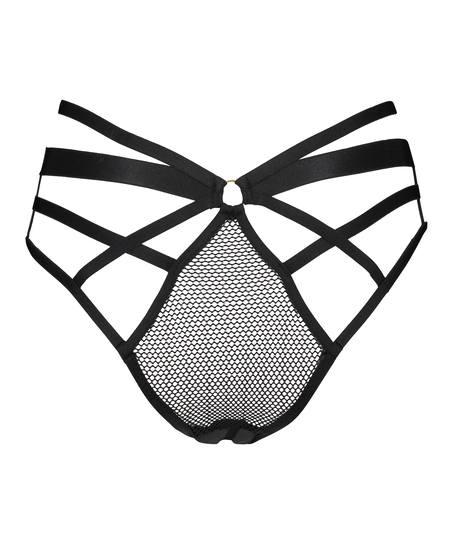 Sting brasiliansk truse med fransk &aring;pning, Svart