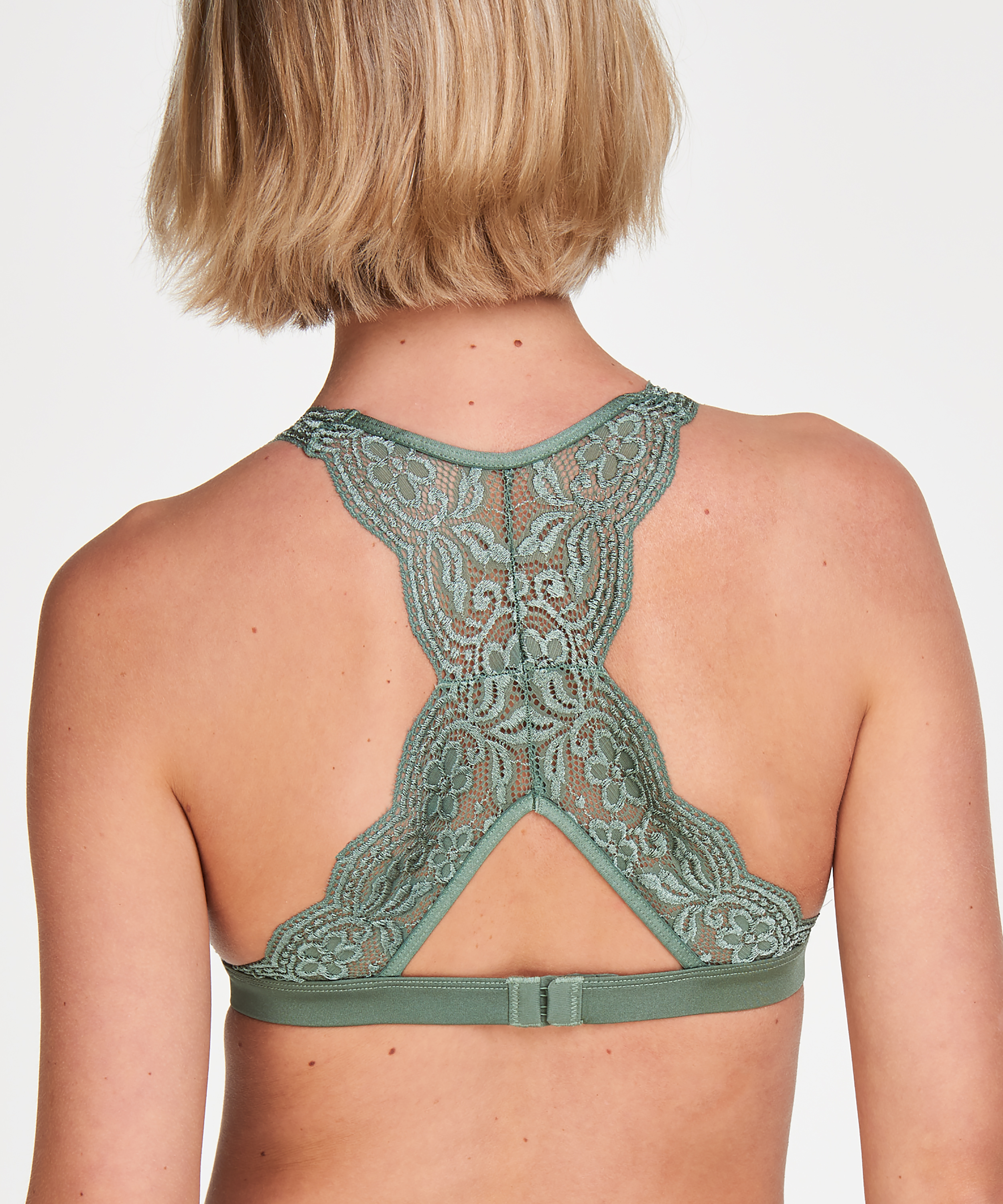 Halter racerback bralette, Grønn, main