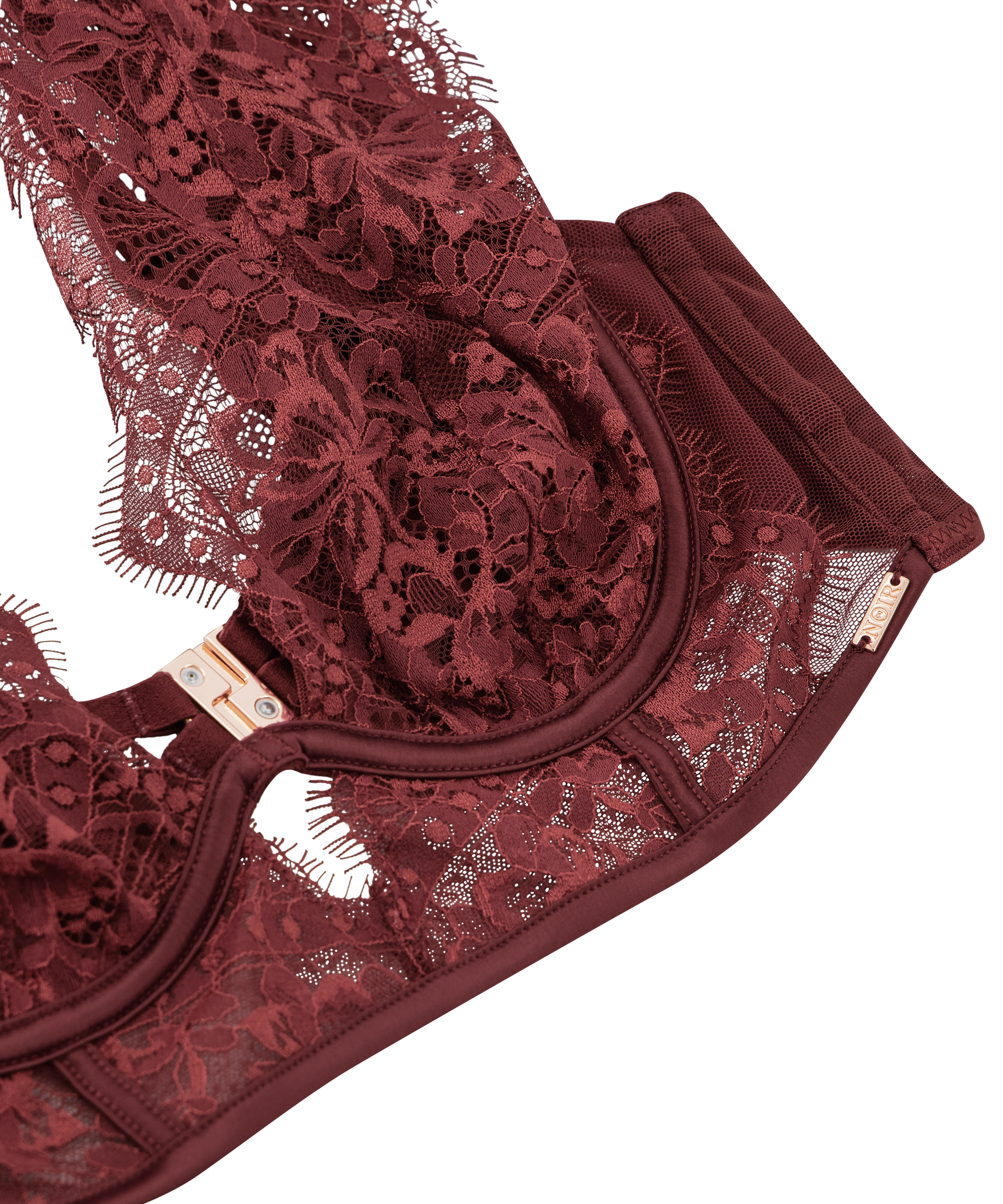 Uvattert longline bh med bøyle Zoe, Rød, main